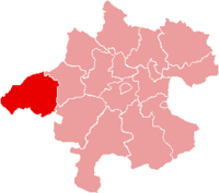 okres Braunau am Inn na mapě Horních Rakous
