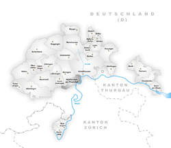 Neuhausen am Rheinfall in de la mapa