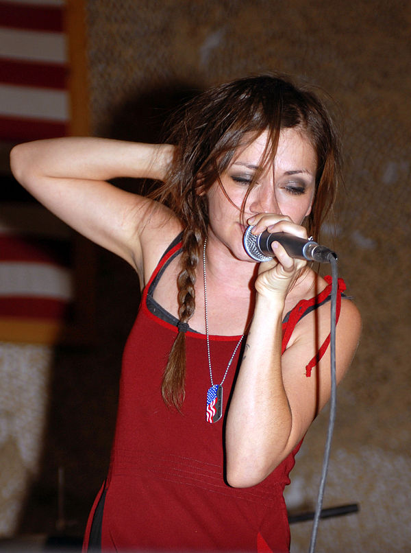 Sturm performing in Bagram Air Field, Afghanistan in 2009