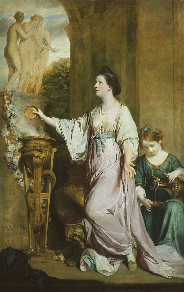 Lady Sarah Bunbury Sacrificing to the Graces by Sir Joshua Reynolds, 1765