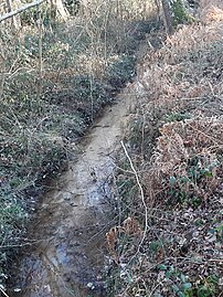 Ruisseau Lagralote, affluent du ruisseau du Bos (ici au lieudit Malpé, à Benquet).