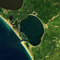 Jezero ze satelitu Sentinel-2 (2018)