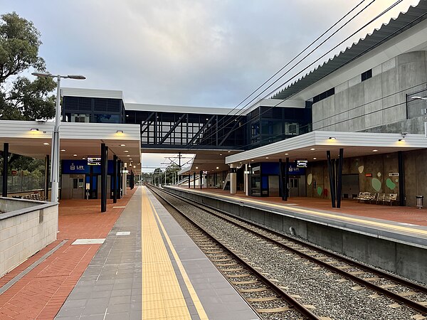 Lakelands station, the newest Transperth station