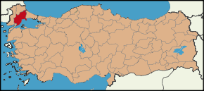 Tekirdağ (provinca) na zemljevidu