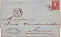 10c on letter from Rotterdam to Antwerp, 5 June 1871 with dotted cancel 91 and date stamp (№ 8)
