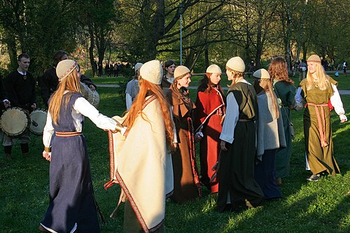 Lithuanian folklore band Kulgrinda performing in Vilnius