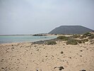 Lobos Island's Playa de la Concha, looking to Punta Saladero