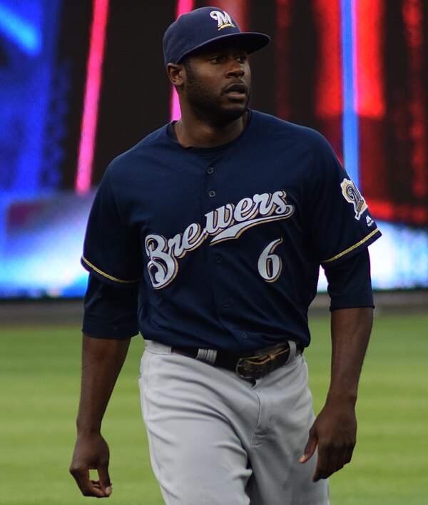 Cain with the Milwaukee Brewers in 2018