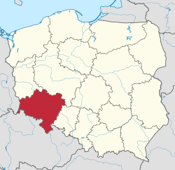 Voivodikunnan sijainti Puolassa