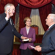 Strange during his ceremonial swearing in by Vice President Mike Pence Luther Strange taking oath of office 16586947 1118929021549467 4020934516458632943 o.jpg