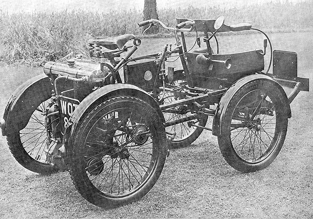 An 1898 Royal Enfield quadricycle.