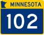 Trunk Highway 102 marker