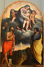 Madonna col Bambino e i santi Giovanni Battista e Paolo, Girolamo Marchesi 001.jpg