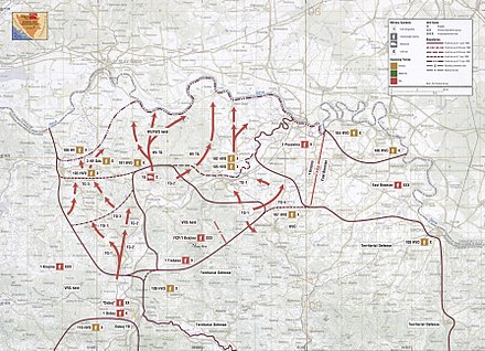 Map of Operation Corridor 92, fought between the VRS and the HV-HVO
