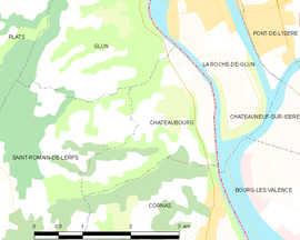 Mapa obce Châteaubourg