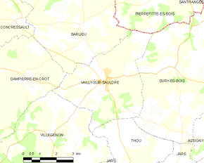Poziția localității Vailly-sur-Sauldre