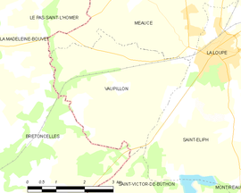 Mapa obce Vaupillon