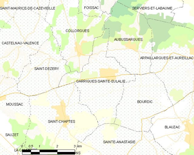 Garrigues-Sainte-Eulalie - Localizazion