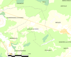 Mapa obce Laville-aux-Bois