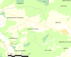Poziția localității Laville-aux-Bois