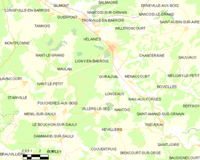 Poziția localității Ligny-en-Barrois