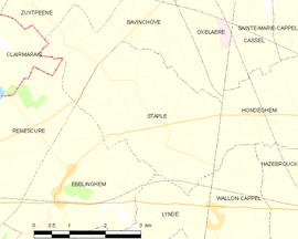 Mapa obce Staple