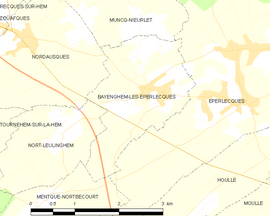 Mapa obce Bayenghem-lès-Éperlecques