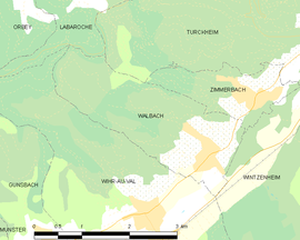 Mapa obce Walbach