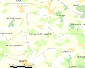 Poziția localității Saint-Michel-de-Chavaignes