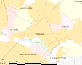 Mapa obce Arnouville