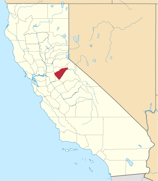 Highlighted picture of Calaveras County.