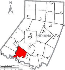 Vị trí trong Quận Indiana, Pennsylvania