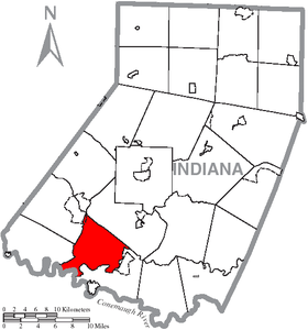 Placering af Black Lick Township