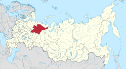 Republikken Komis beliggenhed i Rusland