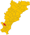 Map of comune of Castelbianco (province of Savona, region Liguria, Italy).svg