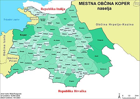 Villages of municipality Mestna obcina Koper - naselja.jpg