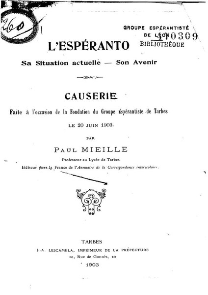 Fichier:Mieille — L'espéranto, Sa Situation actuelle, Son Avenir, 1903.pdf