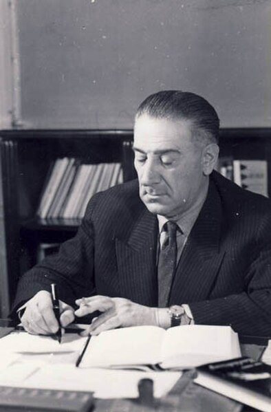 Ralea at his desk, photographed c. 1960