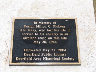 Pickens Memorial Plaque.