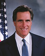 Photographic portrait of Mitt Romney