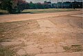 Remains of the foundation of the Mobberly Hotel in 1990. This section was the lobby entrance.