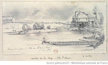 Moulin de cage.Ile Saint Ouen.1832