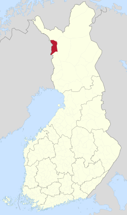 Location of Muonio in Finland