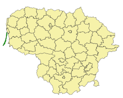 內林加在立陶宛的位置