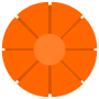 Nederlands kokarde er i nasjonalfargen oransje.