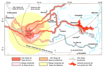 Tragedia De Armero: Antecedentes, Erupción de 1985, Esfuerzos de rescate