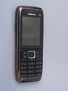 A Nokia E51, a typical bar phone