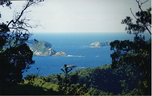 Raoul Island, looking towards the minor islands northeast