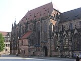 St. Sebald à Nuremberg, nef basilicale, 1309-1340 gothique, déambulatoire de la salle 1361-1372