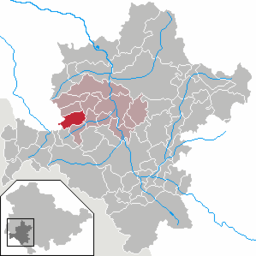 Tidigare läge för kommunen Oepfershausen i Landkreis Schmalkalden-Meiningen